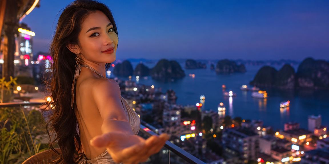 Cảnh vịnh Hạ Long đẹp mơ màng gợi lên cảm giác thư giãn và thưởng thức giải trí
